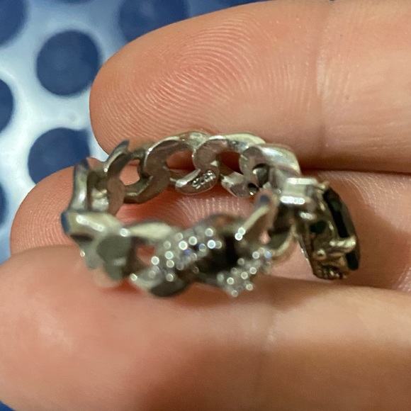 STERLING SILVER EMERALD ZIRCON RING - Picture 5 of 6